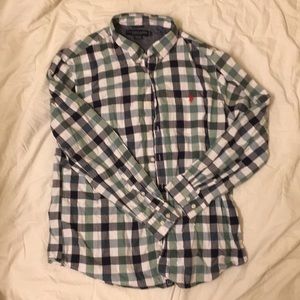 Green Plaid Button Down